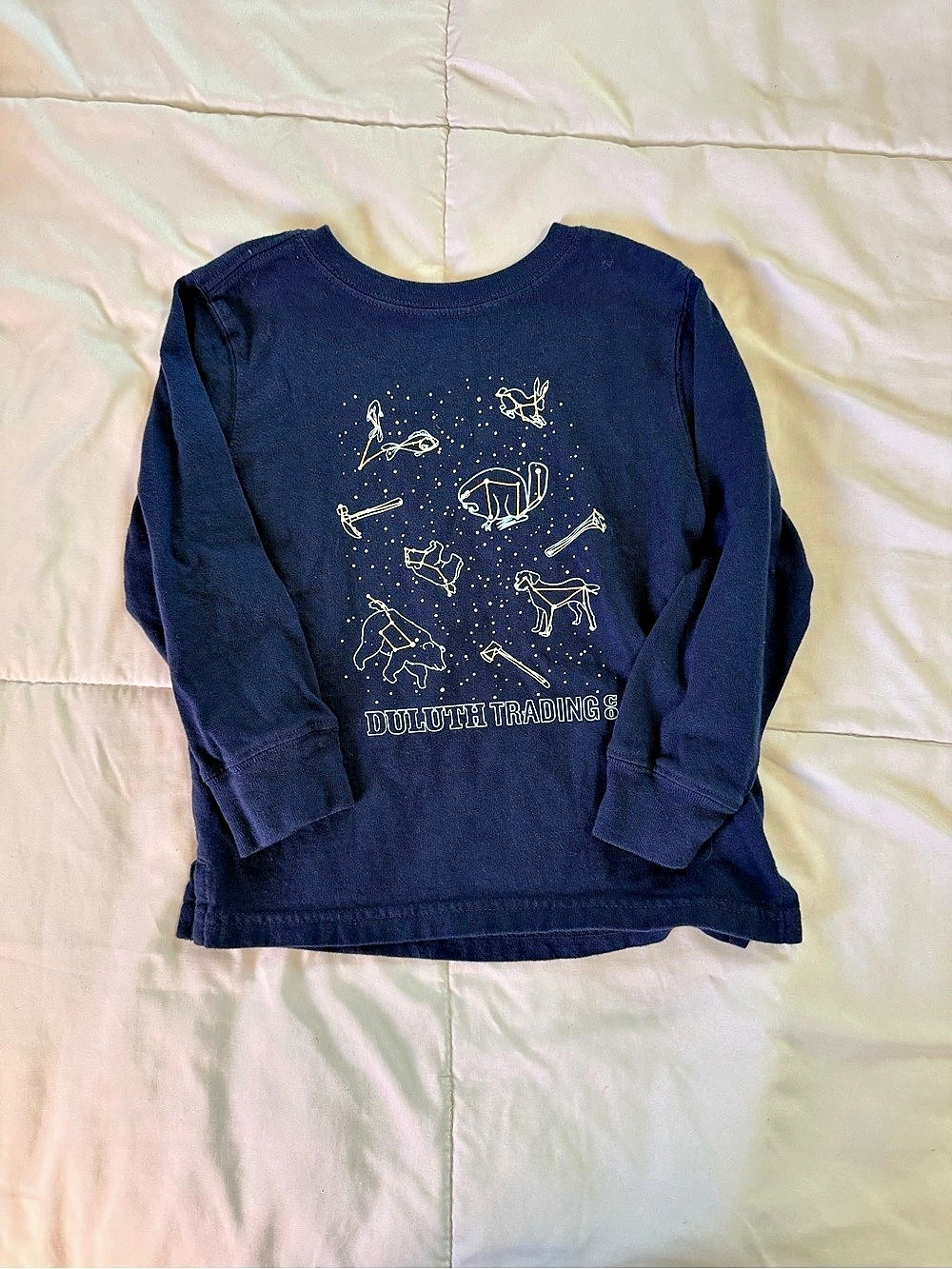 Duluth Trading Co Kids' Longtail T Long Sleeve T-Shirt Blue 3T